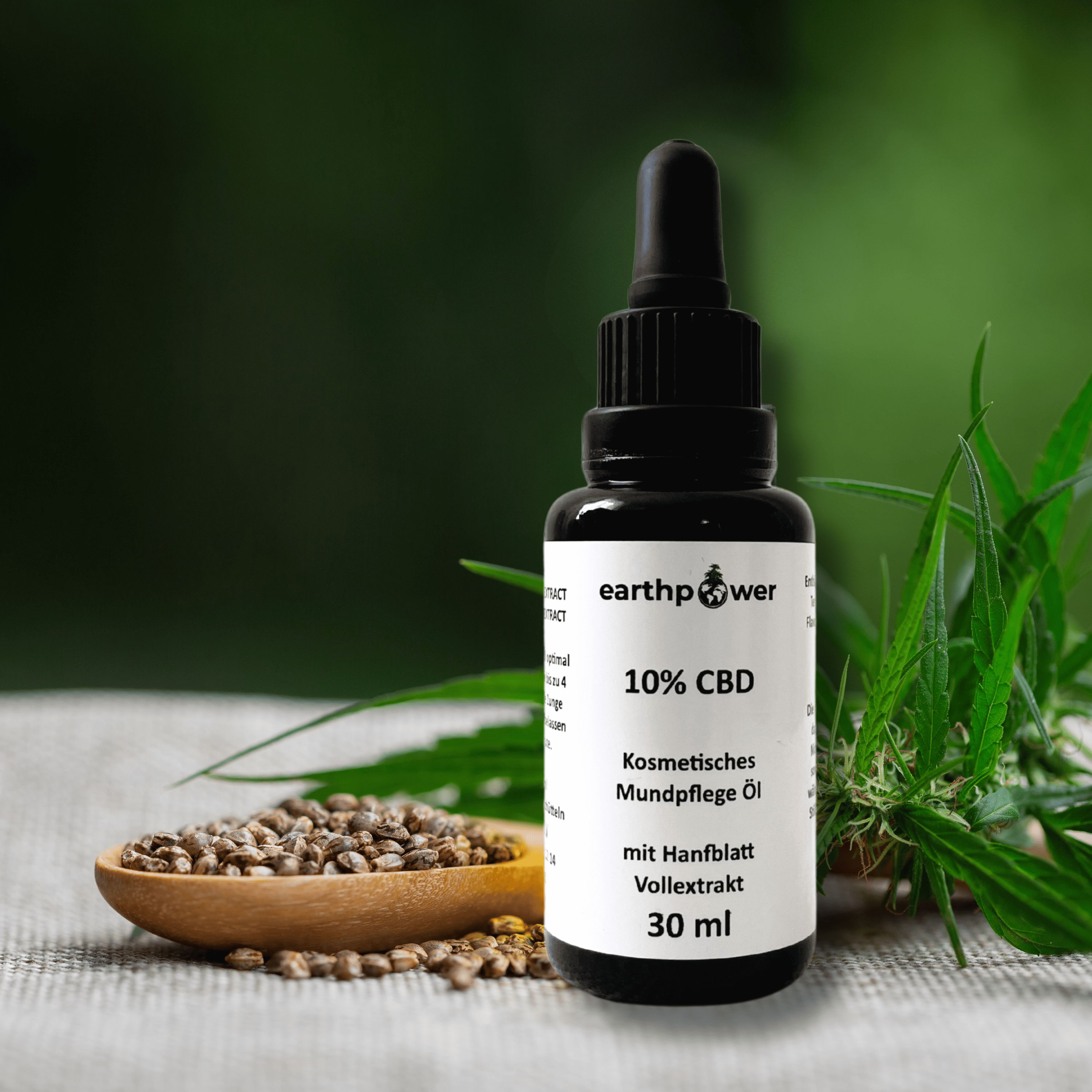Kosmetisches CBD Mundpflegeöl 10% mit Hanfblatt Vollextrakt
